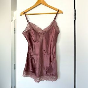 Italy Intimissimi Mauve Purple Lace Camisole Top Orchid RARE new with tags
